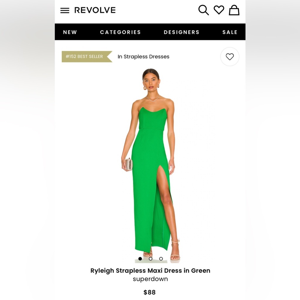 Superdown Revolve Green Dress